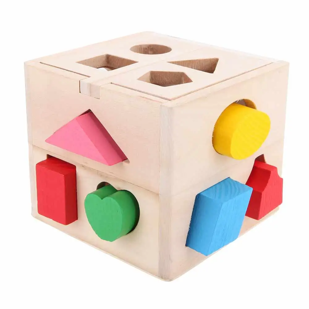 Интеллект коробка Форма аппарат для сортировки и игрушки для малышей познавательный, на поиск соответствия строительные блоки игрушки развивающие игрушки Монтессори игрушки для детей, подарок на Рождество - Цвет: B