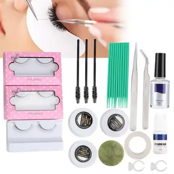 

False Eyelashes Professional False Eyelashes Extension Practice Kit Grafting Eyelash Tools for New Starter Eye Makeup Tool