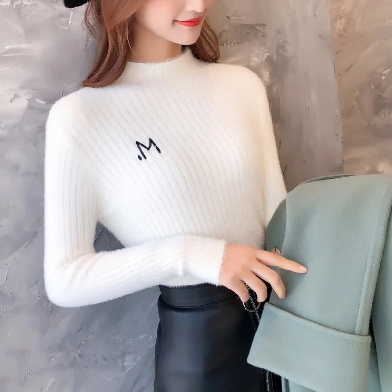 Sweater Women Cashmere Wool Sweaters Womens Korean Woman Turtleneck Thick Sweater Women Sweaters and Pullovers Sueter Mujer 2019 Sweater Women Cashmere Wool Sweaters Womens Korean Woman Turtleneck Thick Sweater Women Sweaters and Pullovers Sueter Mujer 2019