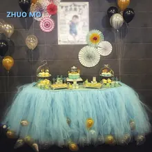 Модный газовый Таблица Юбка Свадебные украшения на вечеринку дня рождения украшения Дети Единорог вечерние to be bride отель вечерние украшения