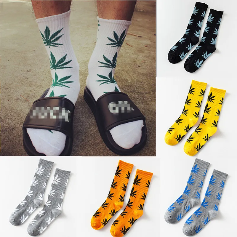 Fashion-1Pair-Comfortable-High-Quality-Cotton-Socks-Leaf-Maple-Leaf-Casual-Long-Weed-Crew-Sock-Autumn