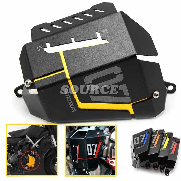 For YAMAHA MT-07 MT07 FZ-07 FZ07 13 14 15 CNC Motorcycle Radiator Water Coolant Resevoir Tank Guard Cover Side Grille Protector