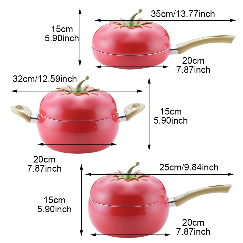 Антипригарный суповый горшок для кухни фрукты кастрюля в форме помидора соус кастрюля котел без испарений бытовые инструменты для приготовления пищи Кухонные Принадлежности