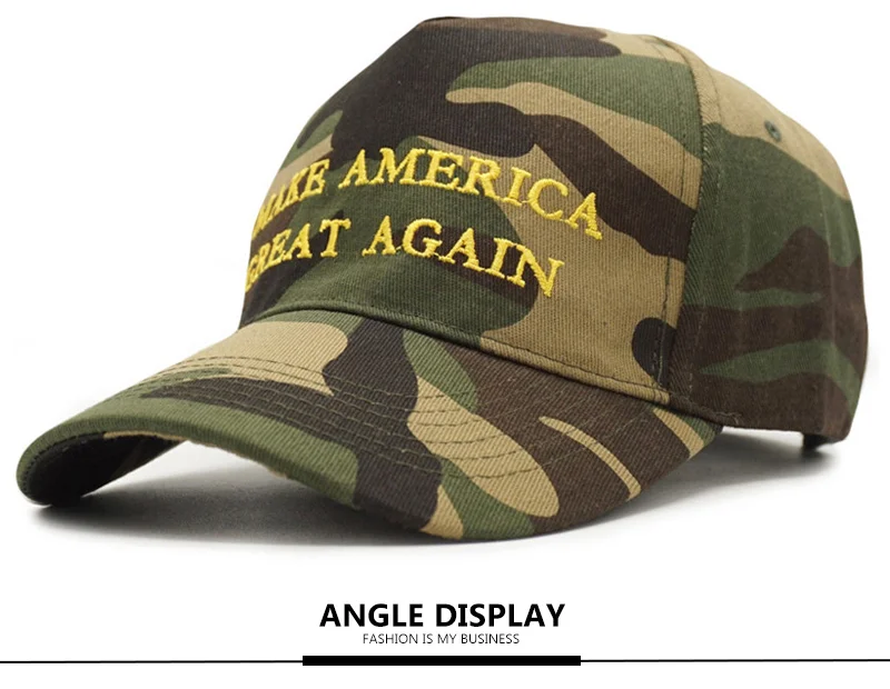 Новая камуфляжная бейсболка с вышивкой Trump Snapback мужские женские шапки унисекс спортивные камуфляжные шапки военные Gorras