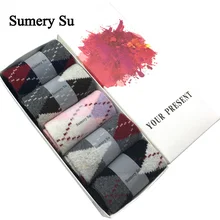 5 пар/партия, зимние шерстяные носки, женские брендовые модные теплые кашемировые носки, женские удобные носки, подарок на Рождество для девушек