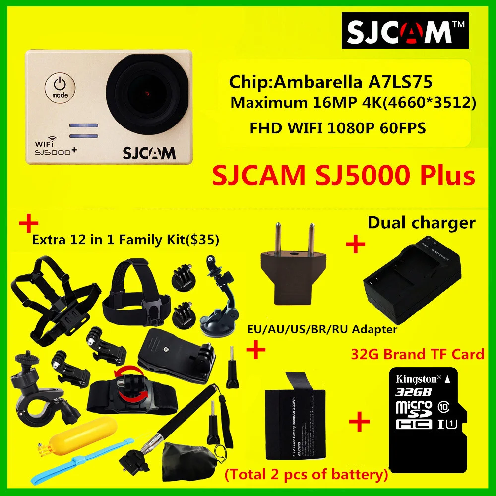 Sjcam SJ5000 большой спорт действие камера Ambarella A7 SJ 5000 + wi-fi 1080 P 60FPS HD видео Mini камеры