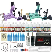 92 шт. Набор для тату-стартера, Машинка для татуировок, силовые чернила, захваты для иглы, набор пигмента для татуировки для начинающих, набор для татуировки