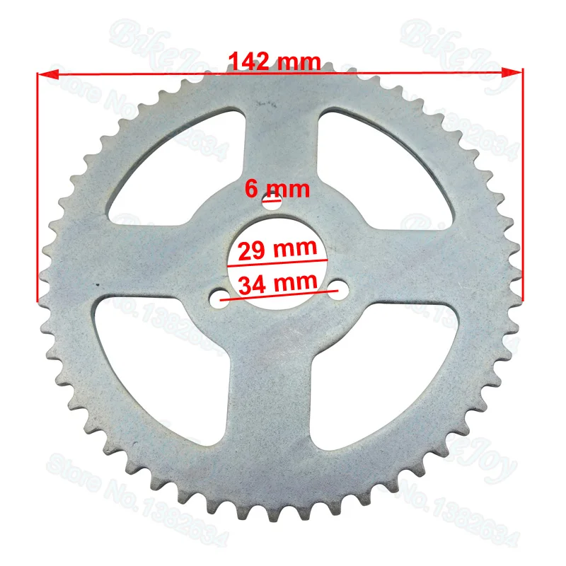 T8F 116L Chain + T8F 6T Gear Box + 54T Rear Sprocket For 47cc 49cc Minimoto Pocket Bike