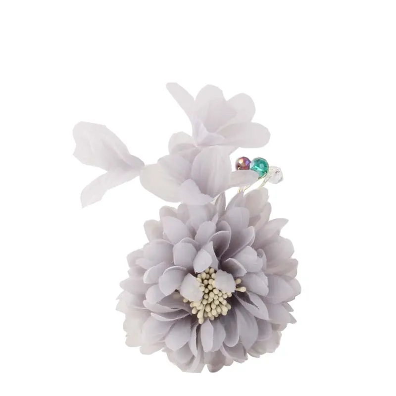 

Fahsion brooches high quality Fabric Flower pins Cute flower hair accessories for lady Festival decoration pin hair clip