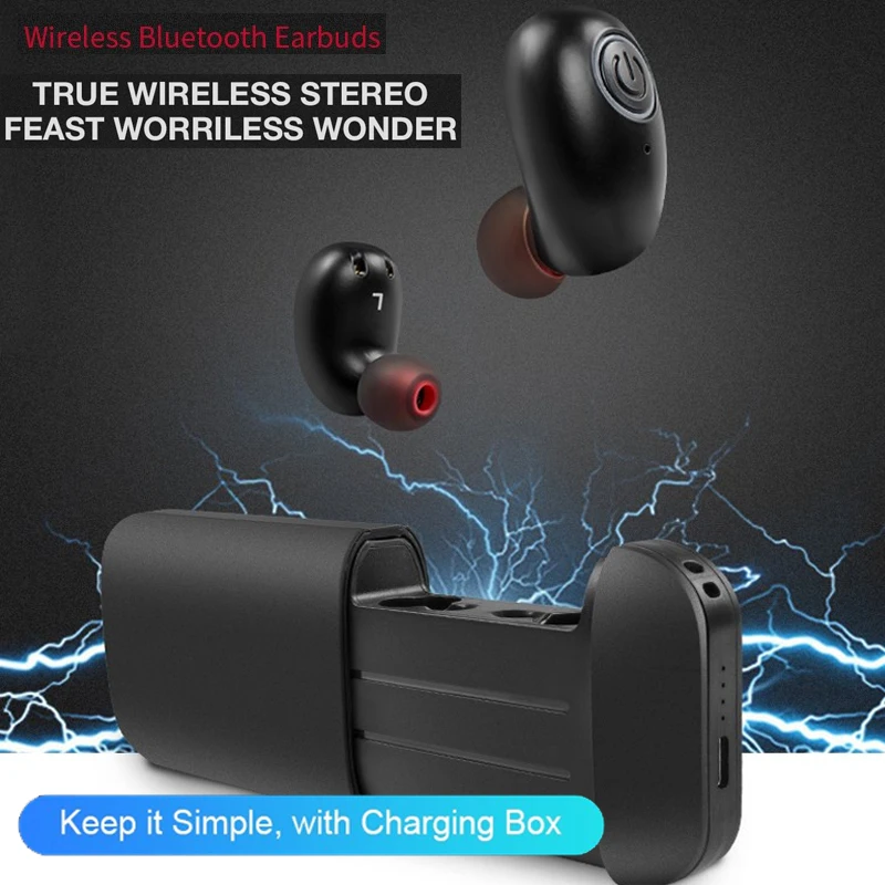 

TWS B5 Mini Bluetooth Earphone Wireless Earbuds Stereo 2600mAh Power Bank for phone sport IPX5 waterproof with microphone