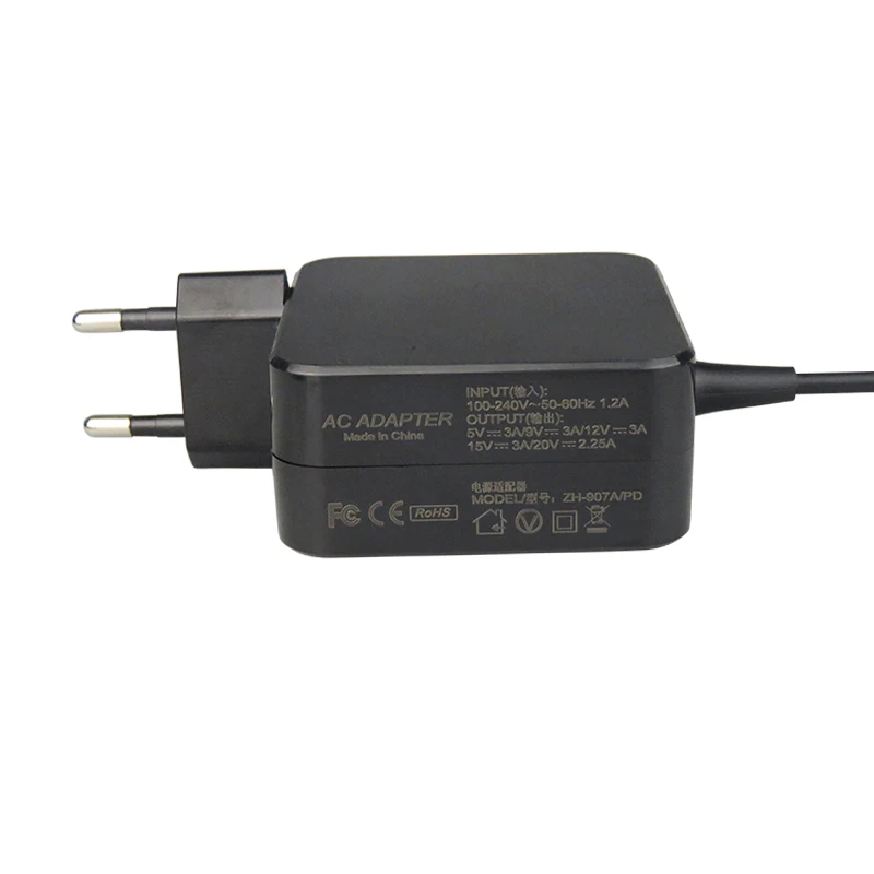 Adaptador de Alimentação Portátil para Asus v tipo c 5 9 12 15 pd Carregador Rápido Usb c Huawei hp Dell Xps Xiaomi ar 45 w 20 v 2.25a - Imagem 4