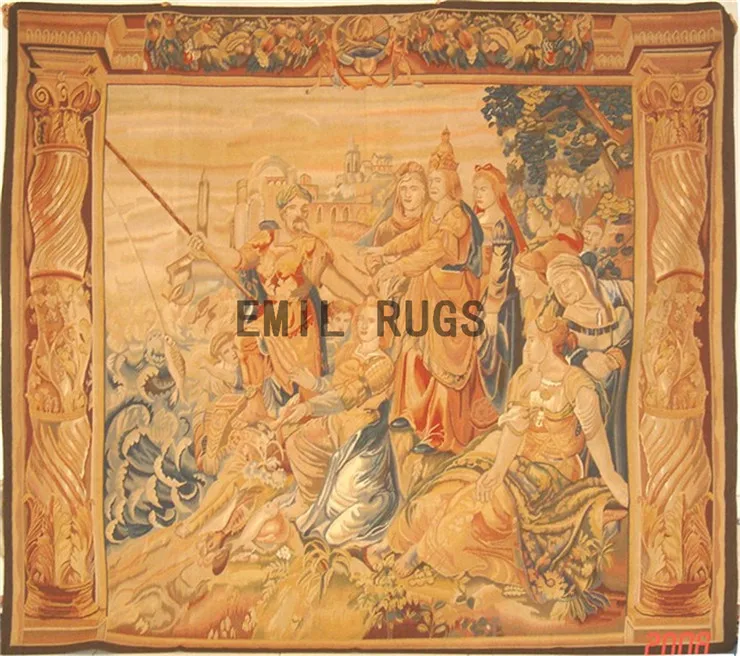 

Wall Tapestry European Long Tapestry Mountain Wool Tapestry Flower Tapestry Vintage Aubusson Tapestry Panel Wool