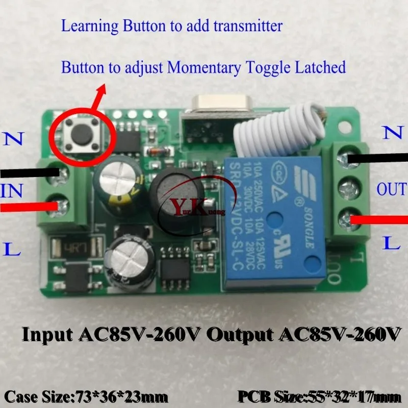 433 315 удаленных Управление переключатель AC 110 V 220 V 240 85 V-260 V свет лампы светодиодный лампы беспроводные коммутаторы коридор стены комнаты Панель переключатель