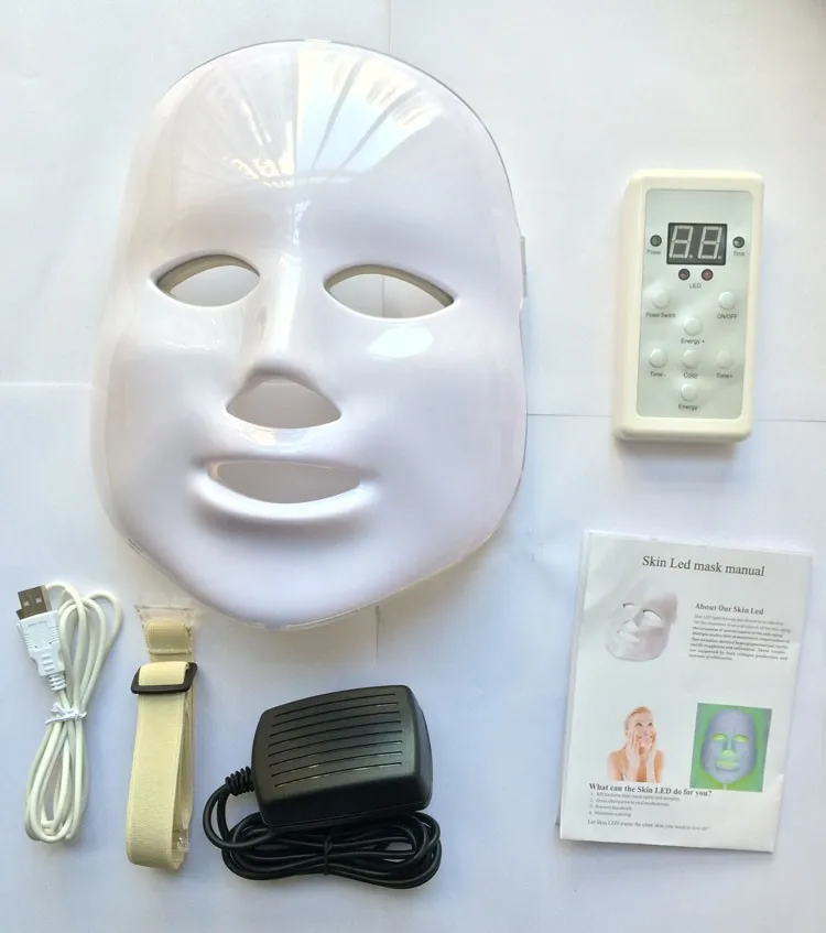 Photon LED Electric Facial Mask Skin PDT Skin Rejuvenation Beauty Therapy 3 Colors Light beauty