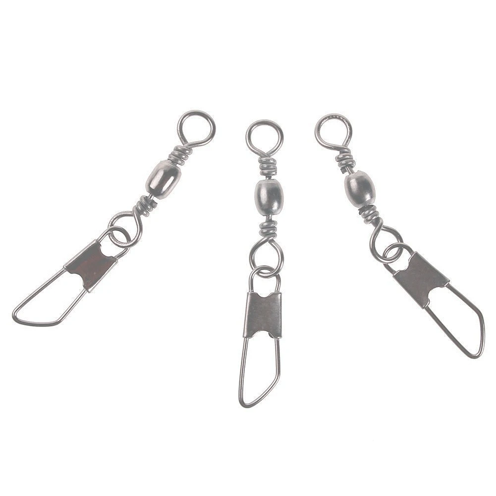 Grey Fishing Line to Hook Clip Swivels Connector 30PCSin Fishing Lines