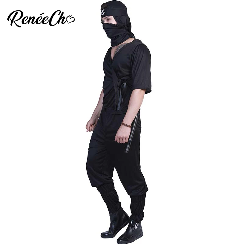 Мужской костюм для Хэллоуина Reneecho невидимый Shinobi Ninja убийца косплей фантазия