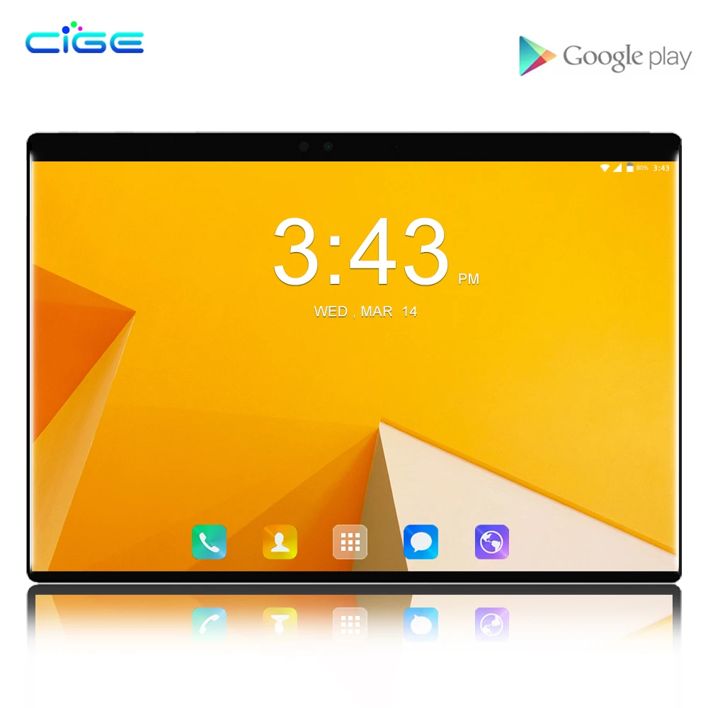 CIGE Hot Seller Android 8.0 10 inch tablet Octa Core 6GB RAM 64GB ROM 4G LTE Dual SIM Card Tablets