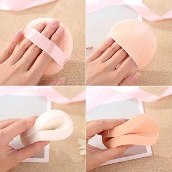 

1pc makeup puff round shape beauty cosmetic tools wet and dry use 4 types hand in designed powder makeup sponge puff AC066
