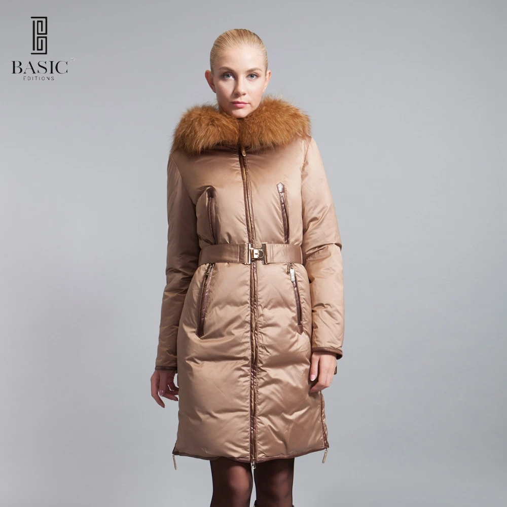 womens coats with fur hood and belt