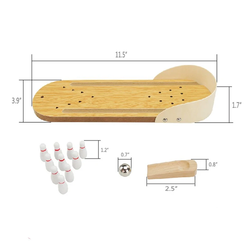 Мини настольный Боулинг мяч игры портативный Премиум деревянная доска боулинг игрушка Дети Забавный подарок школа декомпрессии метание игры