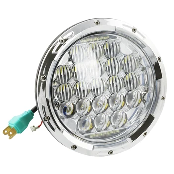 

7inch 5D 75W Replacement Projector LED Headlight with White DRL Angel Eyes for Jeep Wrangler JK TJ Hummer H1 H2 Patrol Y60