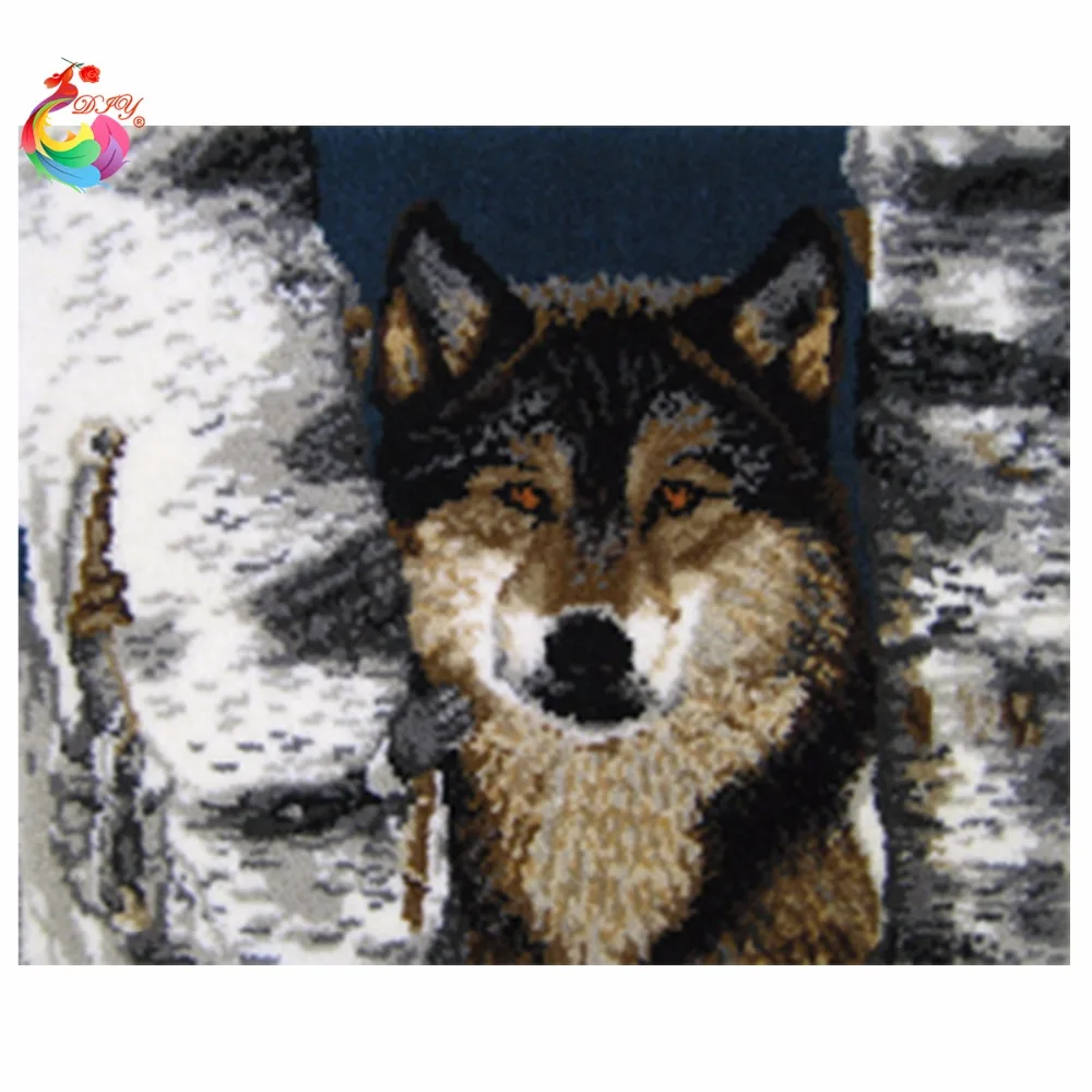 ^Cheap DIY Mat Kit Latch Hook Rug Kit Unfinished Crocheting Rug Yarn Cushion Embroidery Carpet Cartoon Wolf Picture Big size110x87cm ^Cheap DIY Mat Kit Latch Hook Rug Kit Unfinished Crocheting Rug Yarn Cushion Embroidery Carpet Cartoon Wolf Picture Big size110x87cm