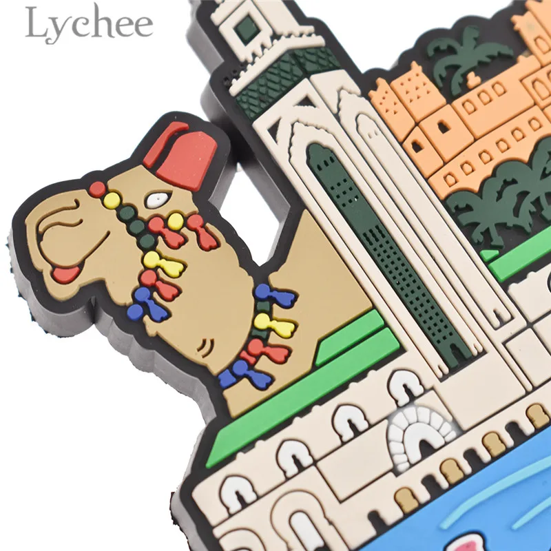Lychee Life Марокко магнит на холодильник 3D резиновый украшение для дома кухни