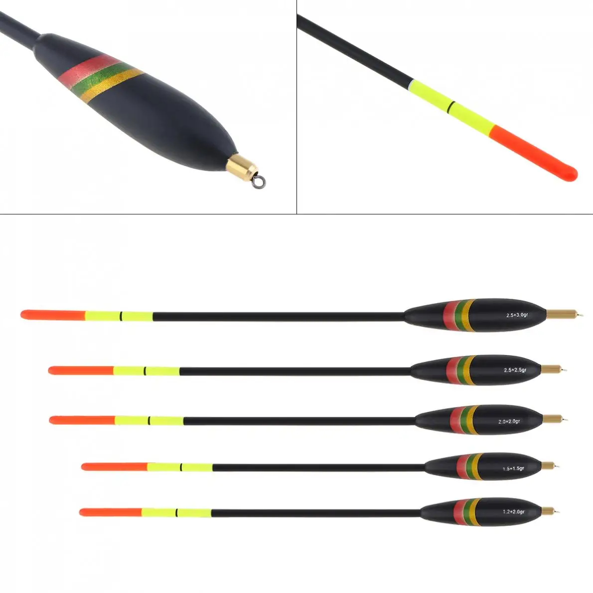 

5pcs/lot Durable Mixed Size Fishing Float Long Shot Balsa Bobber 20.9cm - 24.5cm 3g - 5.5g Big Buoyancy with Lead Weight
