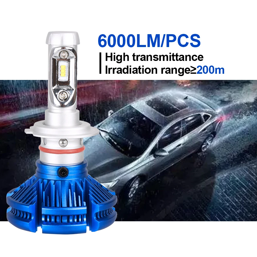 ZES H4 Светодиодная лампа для фар Hi lo Beam 72 Вт 12000lm 12В 24В Авто налобный фонарь Toyota