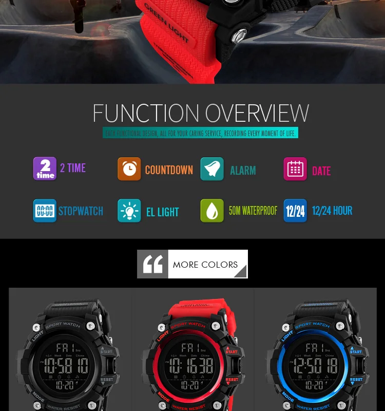 Waterproof Digital Wristwatch
