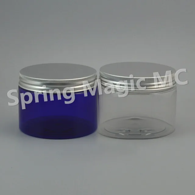 350g Transparent blue PET Cream Jars Used for mask/Essence capsules
