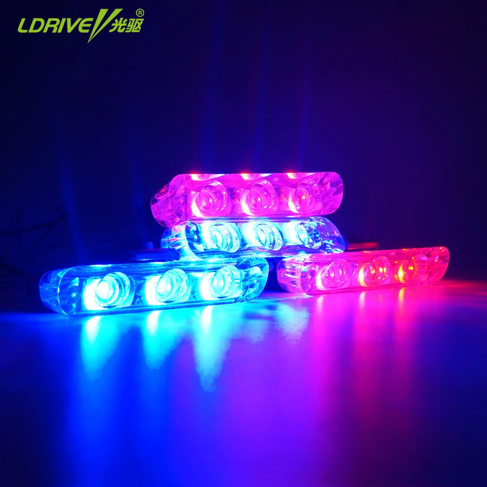 4Pcs/Lot Car Auto Truck Motorcycle LED Strobe Emergency Flashing Light Warning Dash 12V Vehicle Flash Lights Styling | Автомобили и