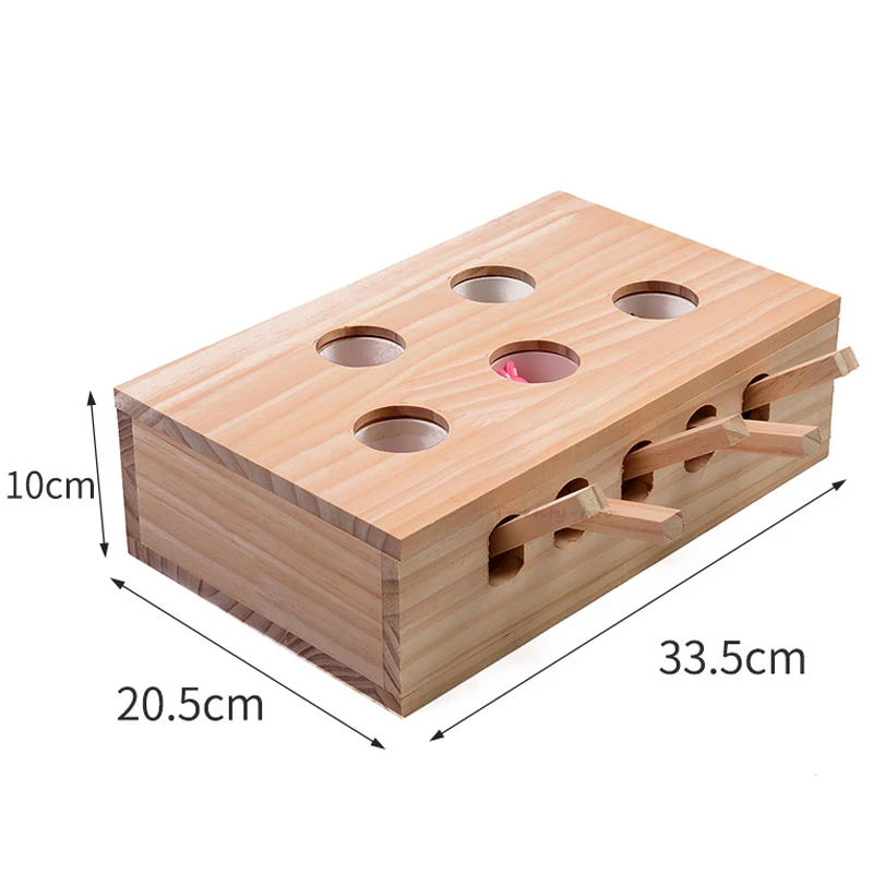 Cat Toys Interactive Catch Mouse Game Cats Toy Pet Supplies Wood Kitten Cat Christmas Wooden Mice & Animal Toys Treat Products