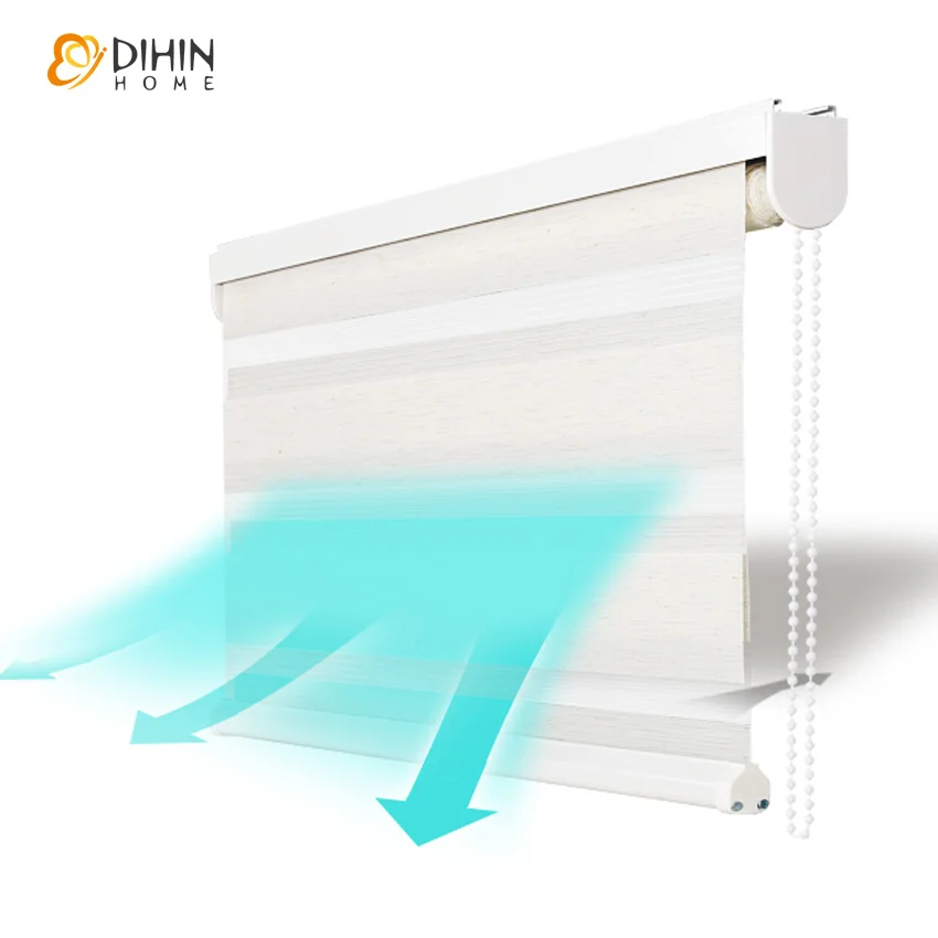 DIHIN HOME Новое поступление плотные двухслойные жалюзи с рольставнями зебрами