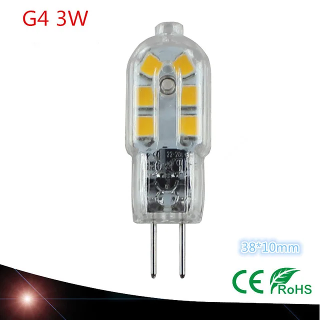 50 шт. 2018 Новинка Высокое качество 220В 12В G4 LED замена галогенная 3 Вт лампа Кукуруза