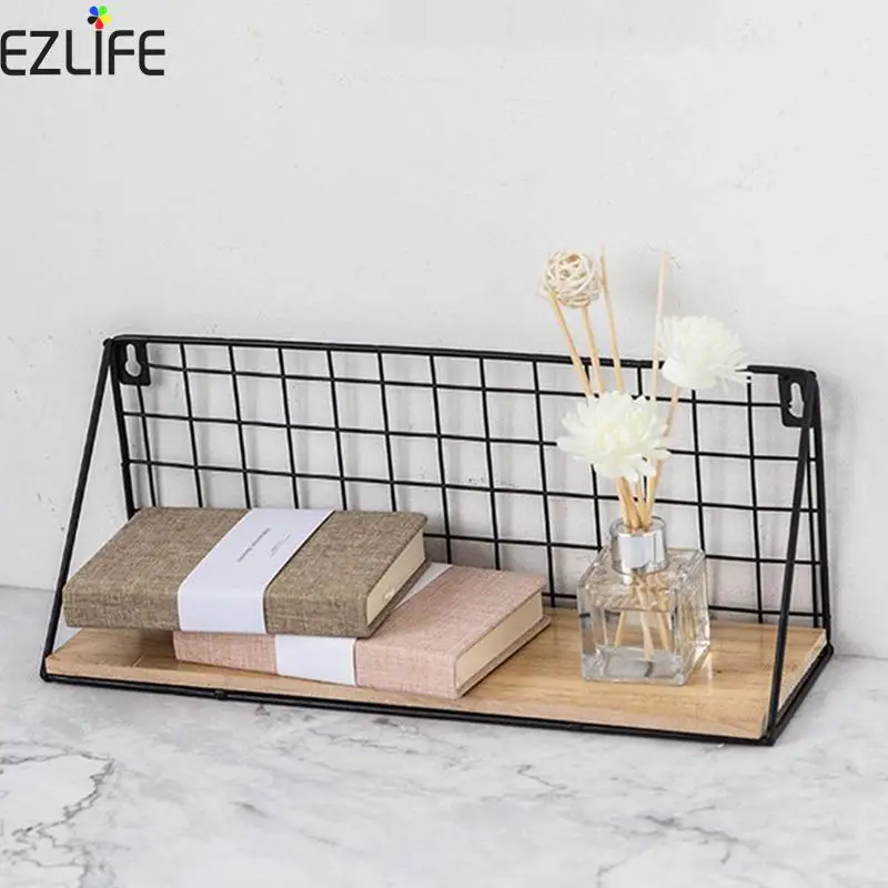 

Decoration Simple Wall Hanging Small Shelves Modern Storage Shelf Board Retro Storage Rack Wooden Board Shelfwith