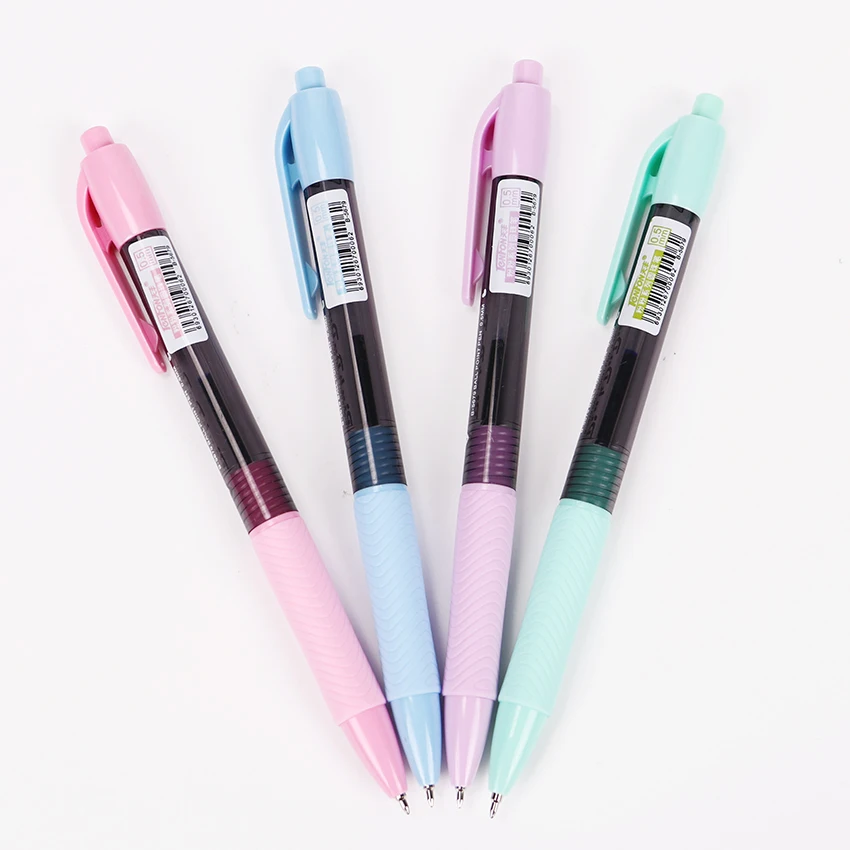 

Powder Series Press Plastic Ballpoint Pen 0.5mm Students Learning Writing Pen Office Stationery Supplies B-5679