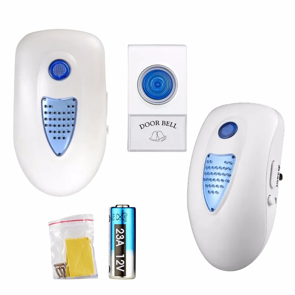 

32 melody chimes Home Wireless Plug Doorbell 100M wireless range Cordless Door Bell 1 button 1 Receiver