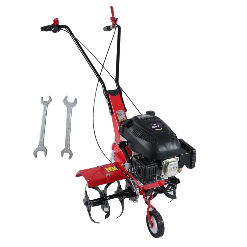 

Newest Mini Gasoline Tiller Durable 6 Blade Cultivator Compact Garden Farmland Machine Universal Garden Rotary Hoe Tine