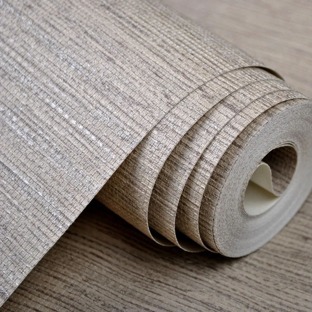 טפטים Modern Plain Rustic Textured Wallpaper Horizontal Faux