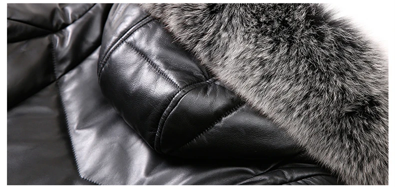 Women Winter Genuine Leatherr Down Coat 2018 New Fashion Slim Winter Jacket Women Down Jackets Fur Fox Collar Long Outwear CH679 (14)