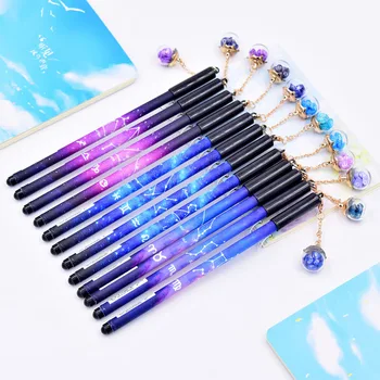 

Fantastic Starry Sky Crystal Ball Pendant Gel Pen Rollerball Pen School Office Supply Student Stationery Black Ink 0.5mm