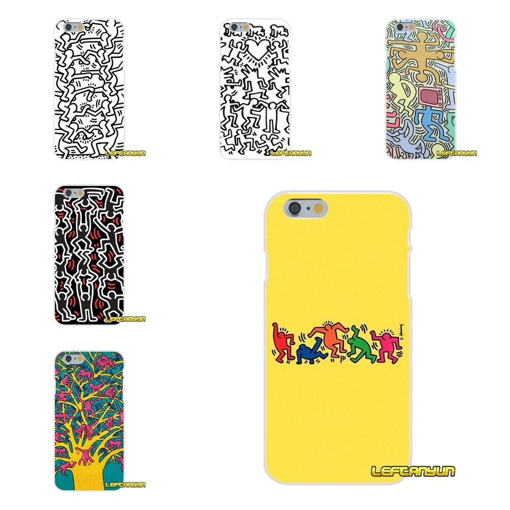 art keith haring graffiti For iPhone X 4 4S 5 5S 5C SE 6 6S 7 8 Plus Accessories Phone Shell Covers | Мобильные телефоны и