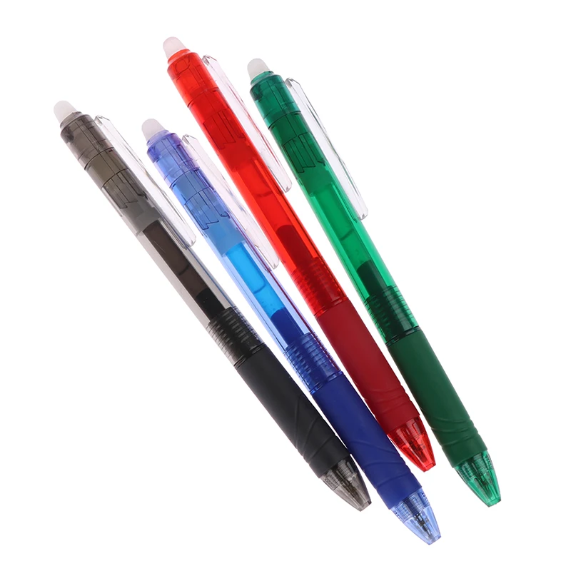 1 шт. 0,5 мм гелевая ручка стираемая ручка пресс Шариковая ручка для школы канцелярские принадлежности 4 цвета