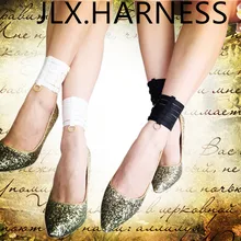 Новое поступление белые/черные ремни для ног Многослойные подвязки из полиэстера ремень уплотнительное кольцо подвязки одежда в стиле рейв браслет P0156