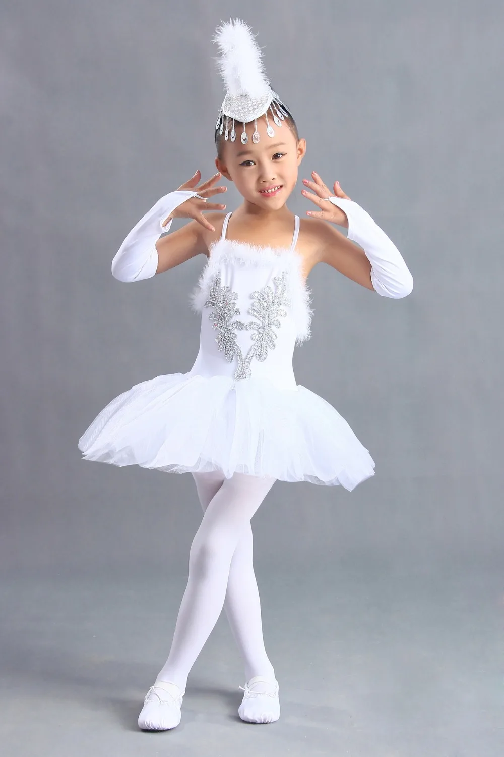 Костюмы для балета; Одежда для девочек; белая юбка-пачка с вуалью; Рождественский детский танцевальный костюм принцессы; Одежда для девочек с маленьким лебедем