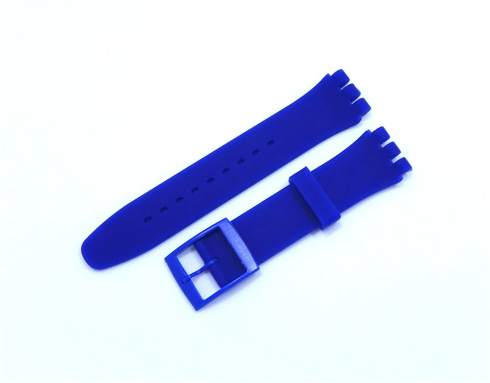 XBERSTAR 16 мм 17 мм 19 мм 20 мм силиконовый резиновый ремешок для часов Swatch Пряжка Ремешки для наручных часов браслет красочные ремешки