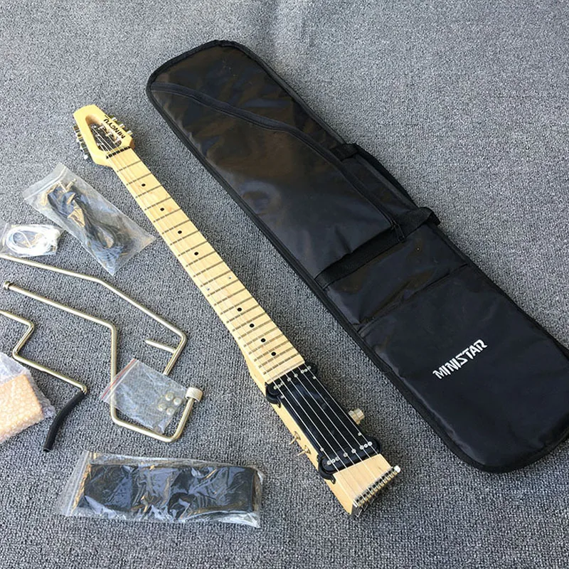 

2018 New Portable travel electric guitar,Maple fingerboard,Headphones can be used,free shipping!