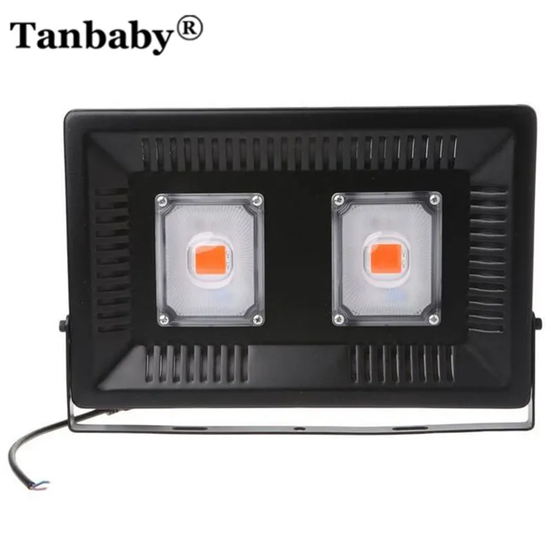 

Tanbaby 100W COB Led Grow Light Full Spectrum Outdoor Waterproof IP67 Growing Lamp Ultra-Thin Grow Lights for Vegetables&Bloom