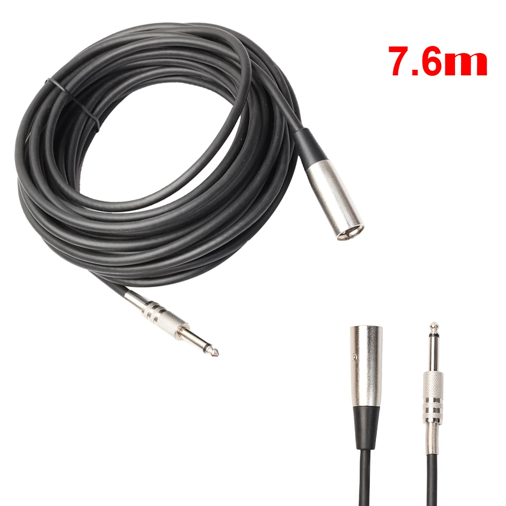 1.8m/3m/5m/7.6m XLR 3 Pin Male To 1/4\ 1.8m/3m/5m/7.6m XLR 3 Pin Male To 1/4\